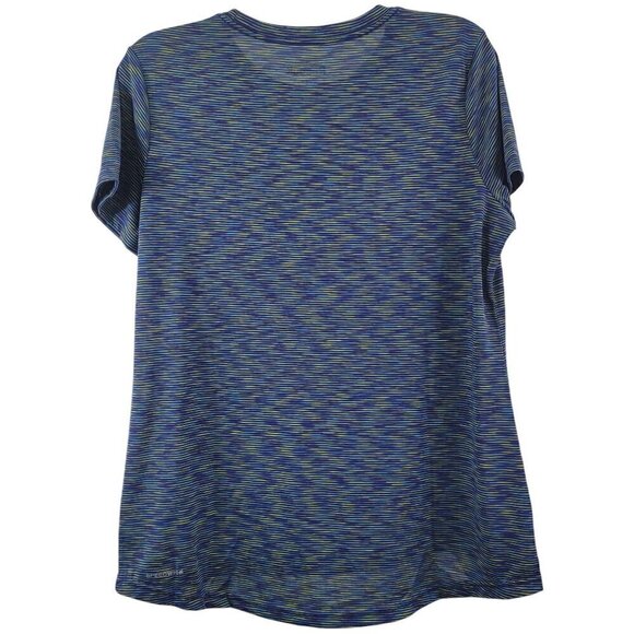 Reebok Women’s Speedwick Performance Blue Space Dye Workout Top – Size Large - Picture 9 of 14